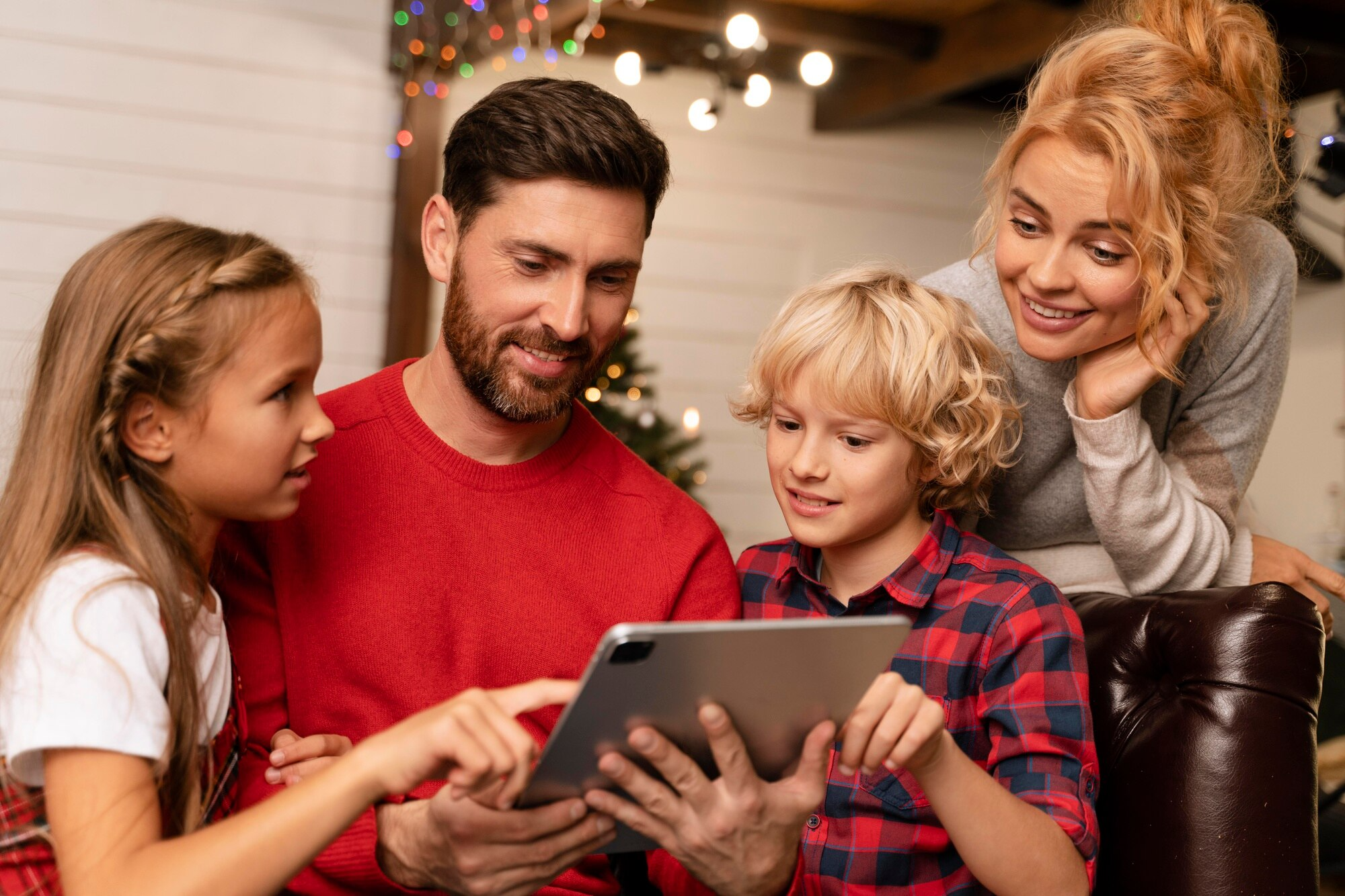 Family using the parent portal